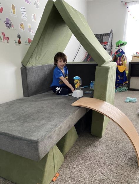 Nugget Build With Wobble Board, Nugget Seesaw, Nugget Couch In Playroom, Bamboo Nugget Couch, Two Nuggets Couch, 2nugget Builds, Nugget Couch Stage, Nugget Couch House, Nugget Builds With Couch