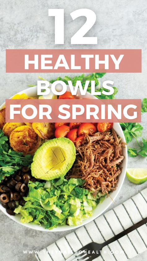 Whether it’s breakfast, lunch, or dinner these healthy and satisfying bowls will fill you up and provide so many wonderful nutrients! From fruity acai bowls for breakfast to heartier steak bowls for dinner - fill up your bowl all day long with one of these recipes! Low Fodmap Nourish Bowls, Healthy Food Bowls, Carb Free Lunch, Healthy Bowl Recipes, Budha Bowl, Steak Bowls, Bowls For Dinner, Recipes For Spring, Bowl Meals