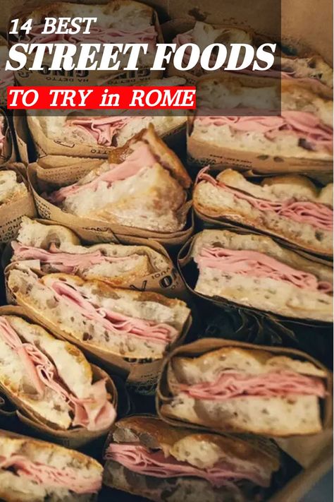 A box of sandwiches filled with mortadella from Gino 1950, showcasing the best street food in Rome. Rome Italy Food, Where To Eat In Rome, Food In Rome, Tastiest Food, Rome Streets, Roman Food, Rome Food, Rome Tours, Street Foods