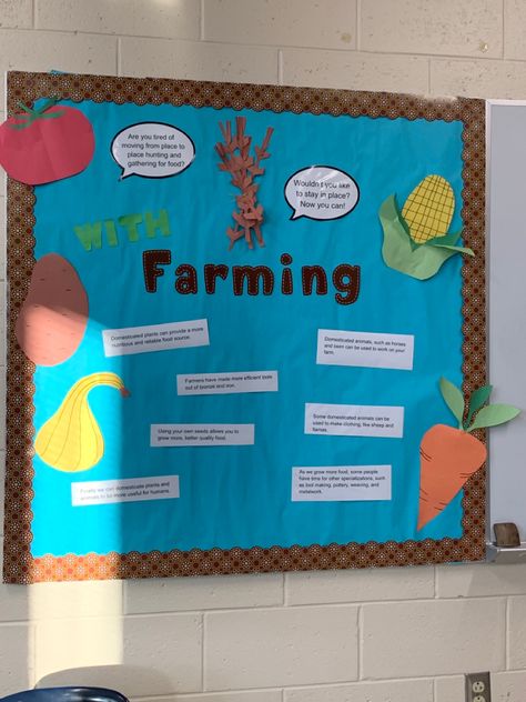 We’re learning about the Neolithic Agricultural Revolution. Agricultural Revolution, Food Source, Food Quality, Bulletin Boards, Bulletin Board, Some People, Work On Yourself