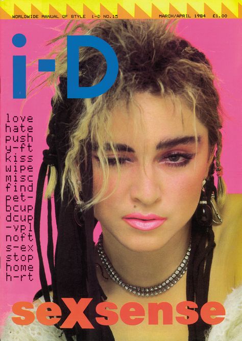 Madonna I-D 1984 I-d Magazine Cover, Julia Sarr Jamois, Id Cover, Id Magazine, Terry Jones, I D Magazine, David Carson, Madonna 80s, Peter Saville