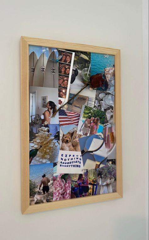 What To Do With Printed Pictures, Diy Photo Collage Frame, Photo Collage Ideas Framed, Collage In A Frame, Photo Display Wall, Photo Collage Diy, Scrapbook Frame, Photo Crafts, Photo Wall Display