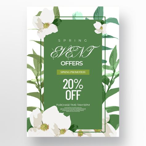 Spring Sale Poster, Spring Skin, Birthday Posters, Happy Birthday Posters, Floral Banners, Spring Event, Spring Landscape, Green Spring, Landscape Poster