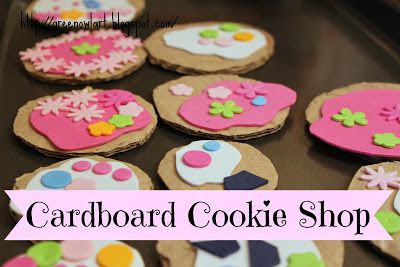 Cardboard Cookie Shop Cardboard Cookies, Toddler Baking, Storytime Ideas, Cookie Shop, Baking Theme, Baker Shop, Activity Bags, Dramatic Play Preschool, Dramatic Play Area