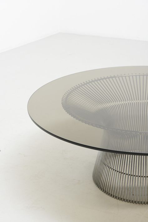 Platner Coffee Table, Knoll Platner, Coffee Table Inspiration, Warren Platner, Antiques Roadshow, Tinted Glass, Furniture Modern, Steel Rod, Coffee Table Design