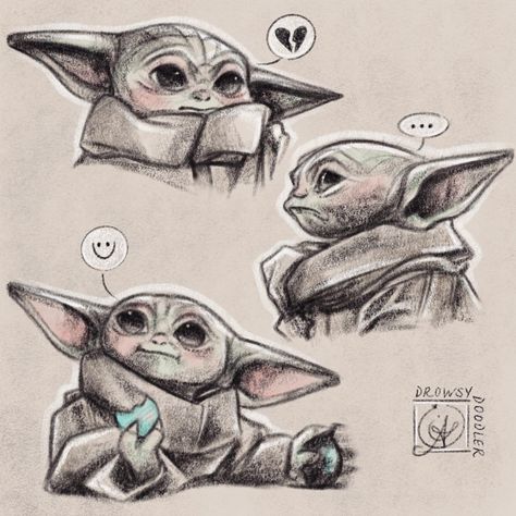 Did someone say Grogu? 💚 <<< by @drowsydoodlerart | tumblr #themandalorian #grogu ... Draw Grogu, Grogu Sketch, Art References, Kids Art Projects, Justice League, Projects For Kids, Art Reference, Art Projects, Star Wars