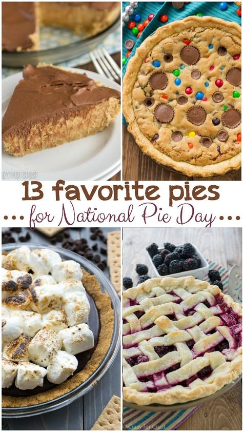 January 23 is National Pie day! Here are 13 pies to celebrate with. National Pie Day, Crazy For Crust, Pie Day, Best Pie, Easy Pie, Favorite Pie, Sweet Pie, Delicious Pies, January 23