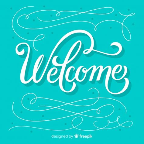 Welcome Images Pictures, Welcome Lettering, Welcome Quotes, Welcome Pictures, Welcome Images, Corporate Events Decoration, Welcome Post, Confetti Background, Vector Typography