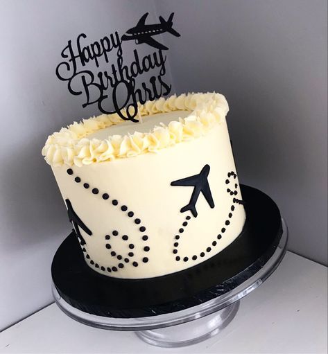 Planes Birthday Cake, Airplane Birthday Cakes, Farewell Cake, Happy Birthday Chris, Pilots Birthday, Airplane Cake, Birthday Cake For Husband, Travel Cake, Cake Designs Birthday