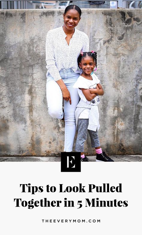 How to Look Put Together in 5 Minutes or Less - The Everymom How To Look Put Together, Outfit Ideas For Moms, Neutral Blazer, Look Put Together, Trendy Outfit Ideas, Practical Fashion, Jeans And Flats, Mom Sweater, Mom Fashion