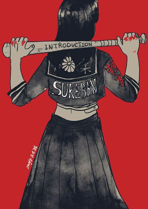 Delinquent Girl, Bosozoku Fashion, Girl Gang Aesthetic, Arte Punk, Japan Aesthetic, Aesthetic Japan, Female Character Design, Girl Gang, Japan Fashion