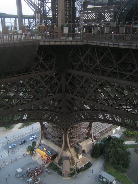 A view of the Eiffel Tower, taken from inside The Eiffel Tower, Eiffel Tower Inside, Eiffel Tower, Tower, Paris, France, Building, Travel