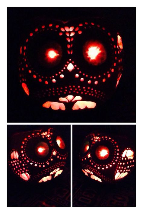 Pumpkin carving using a power drill. Pumpkin Carving Designs With Drill, Drilled Pumpkin Designs, Firefly Pumpkin Carving, Pumpkin Carving With A Drill, Drill Carving Pumpkins, Pumpkin Carving Drill Patterns, Pumpkin Carving With Drill, Carve Pumpkin With Drill, Pumpkin Drilling