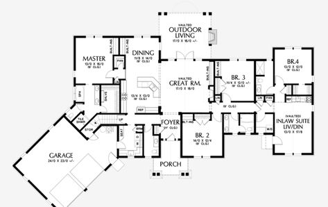 Mother In Law Apartment, Multigenerational House Plans, Multigenerational House, In-law Apartment, Monster House Plans, Craftsman Style House, Garage House Plans, House Plans And More, Craftsman Style Homes