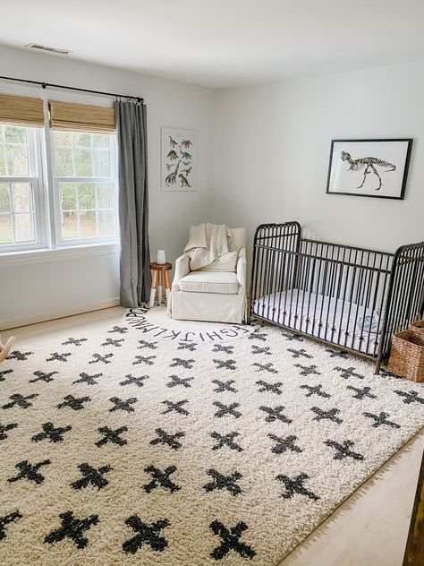 Layered Rugs Nursery, Budget Nursery, Playroom Flooring, Lauren Mcbride, Boutique Rugs, Nursery Area Rug, Cozy Nursery, Diy Light, Playroom Rug