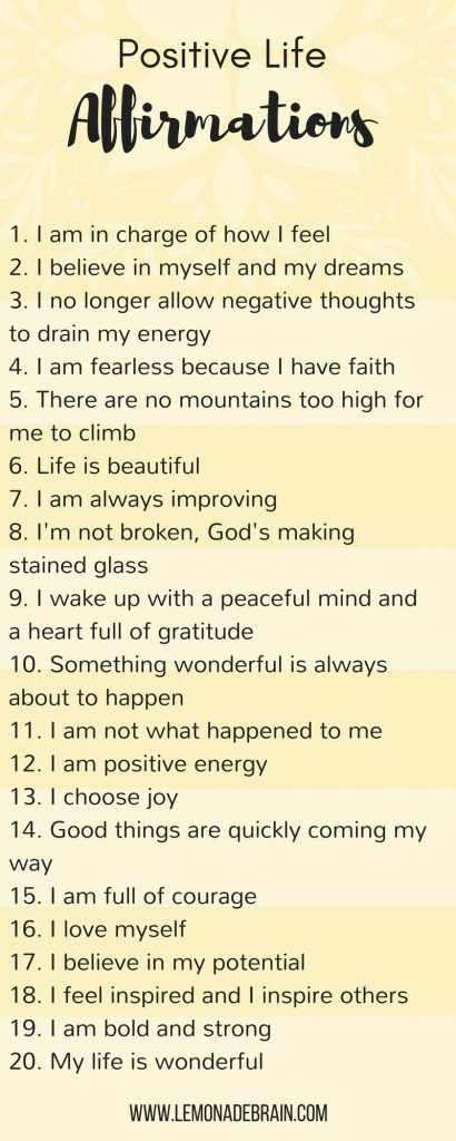 Positive life affirmations - Lemonade Brain Positive Quotes For Life Encouragement, Positive Quotes For Life Happiness, Life Affirmations, Motivation Positive, Motiverende Quotes, Morning Affirmations, Affirmations Positives, Positive Self Affirmations, Love Affirmations