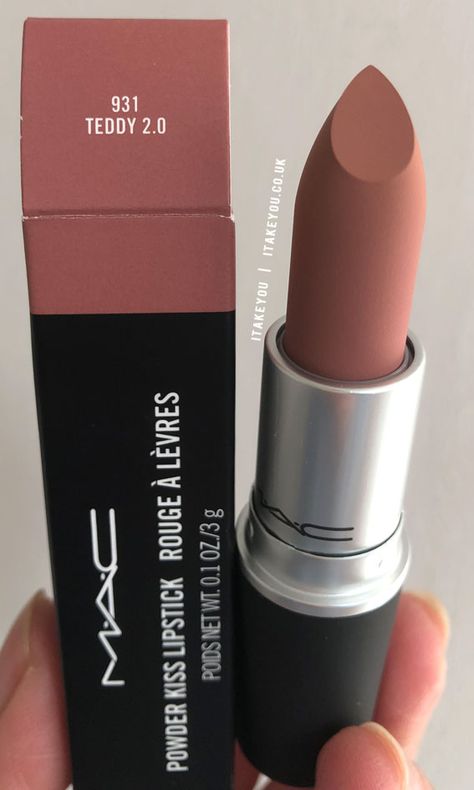 Teddy 2.0 mac lipstick, Mac Lipstick, mac lipstick, mac lipstick colour, mac lipstick names Lipstick Names, Mac Make Up, Mac Lipstick Colors, Mac Lipstick Swatches, Lipstick Colour, Mac Lipsticks, Lipstick Mac, Beginner Makeup, Makeup List