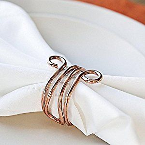 Elegant Napkin Rings, Napkin Rings Diy, Wire Jewelry Rings, Curtain Holder, Copper Diy, Craft Area, Diy Wire Jewelry, Napkin Ring, Wire Crafts