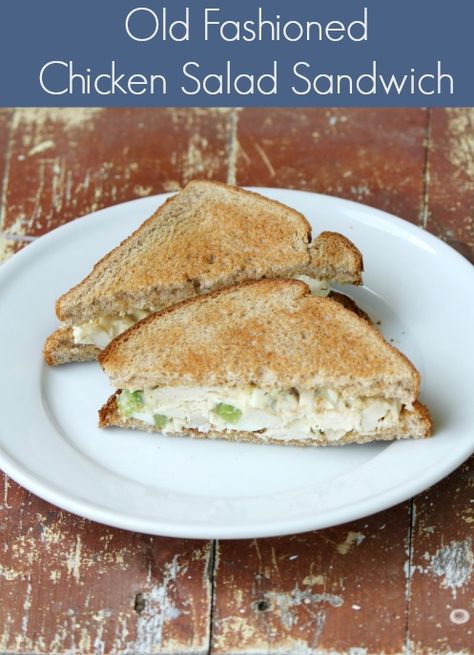 Old Fashioned Chicken Salad Sandwich Old Fashioned Chicken Salad, Chicken Salad Sandwich Recipe Easy, Classic Chicken Salad Sandwich, Easy Chicken Salad Sandwich, Chicken Celery, Mayonnaise Dressing, Salad Sandwich Recipe, Chicken Salad Sandwich Recipe, Best Sandwich Recipes