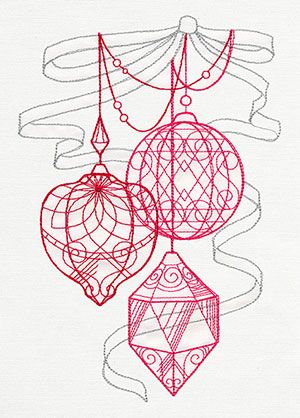 Crystal Christmas - Ornaments design (UT8364) from UrbanThreads.com Art Nouveau Christmas, Merry Christmas Art, Freestanding Lace Embroidery, Crystal Christmas, Urban Threads, Applique Embroidery Designs, Free Machine Embroidery Designs, Embroidery Library, Free Machine Embroidery