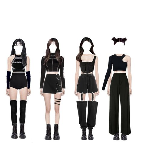 Kpop concert outfit for group What To Wear To A Kpop Concert Cute Outfits, Simple Kpop Concert Outfit, Kpop Black And White Outfit, Fate Concert Outfit, Dreamcatcher Concert Outfit Ideas, Concert Outfit Ideas Kpop Enhypen, Dreamcatcher Concert Outfit, Carat Outfit Concert, Fate Tour Outfit