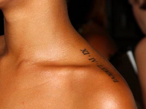 Rihanna Hip Tattoo, Rihanna Shoulder Tattoo, Rihanna’s Tattoos, Yasmeen Nicole Tattoo, Rihanna Tattoo Ideas, Rihanna Tattoo Chest, Tattoo Shoulder Women, Tattoo Rihanna, Shhh Tattoo