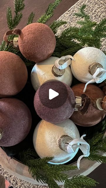 Olive + Oak Home | Samantha on Instagram: "Want velvet ornaments but they’re always out of stock? Just make your own!   Comment SHOP below to receive a DM with the link to shop this post on my LTK ⬇ https://liketk.it/4UB22 #ltkvideo #ltkholiday #ltkseasonal #ornaments #velvetornaments #diyornaments" How To Make Velvet Christmas Ornaments, Diy Velvet Christmas Ornaments, Velvet Ornaments On Tree, Diy Velvet Ornaments, Velvet Christmas Ornaments, Velvet Ornaments, Velvet Christmas, October 21, Ornaments Diy