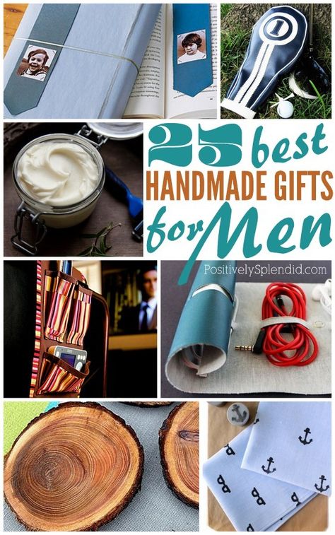 So many great ideas in this list of handmade gifts for men! Just in time for Father's Day. Homemade Camping Gifts, Handmade Christmas Gifts For Men, Homemade Gifts For Guys, Diy Wood Gifts For Men, Best Handmade Gifts, Homemade Gifts For Men, Diy Gifts For Christmas, Remote Caddy, Diy Gifts For Men