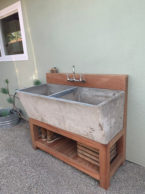 Concrete Sink Laundry, Concrete Laundry Tub, Cement Laundry Sink, Greenhouse Sink, Concrete Laundry Sink, Old Concrete Laundry Sink, Vintage Concrete Sink, Concrete Kitchen Sink Cement, Outdoor Garden Sink