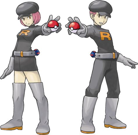 Classic Team Rocket grunts Team Rocket Outfit, Team Rocket Funny, Jesse Pokemon, Team Rocket Costume, Jessie Team Rocket, Rocket Costume, Team Rocket Grunt, Jessie Pokemon, Rocket Art