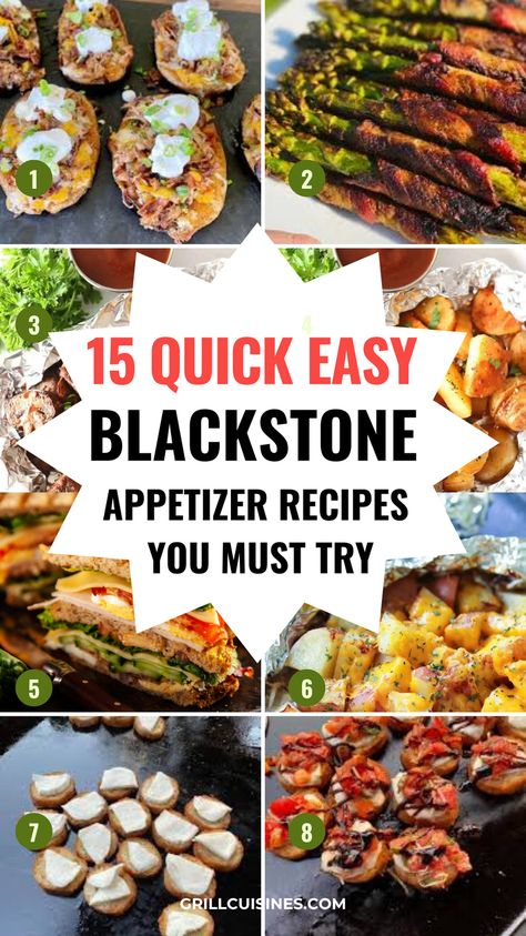 I’ve shared a list of my top favorite 15 Blackstone appetizer recipes that are easy n quick. Try Appetizers On Blackstone Griddle! Blackstone Grill Appetizers, are easy to make on the flat top griddle and is perfect for camping, BBQ gatherings in summer. These are “make ahead of time” appetizers#appetizers#blackstonerecipes, Appetizers On The Black Stone, Flat Iron Grill Ideas, Flat Top Recipes Dinners, Blackstone Grill Camping Recipes, Veggies On The Blackstone Griddle, Blackstone Easy Recipes, Flat Top Grill Appetizers, Appetizers On Blackstone Griddle, Blackstone Grill Appetizers, Blackstone Griddle Appetizers, Black Stone Appetizers, Blackstone Grill Tailgate Recipes, Blackstone Thanksgiving Recipes, Veggies On The Blackstone, Blackstone Grill Recipes Easy Dinner