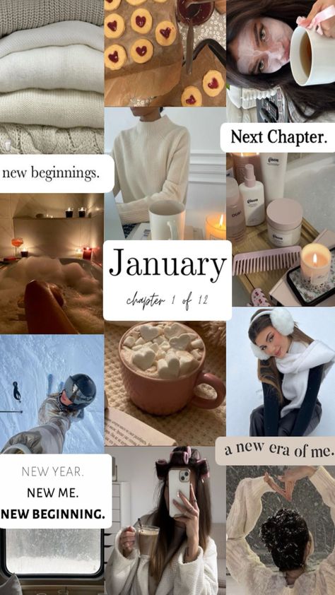 Wallpaper collage for january, snow, winter, hot chocolate, snow girl, winter girl Wallpaper Aesthetic January, January Phone Background, Wallpaper Iphone January, January Wallpaper Iphone, January Aesthetic Month, January Wallpaper Aesthetic, Background January, New Years Wallpapers Aesthetic, Aesthetic Winter Wallpaper