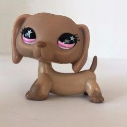 Littlest Pet Shop LPS Dachshund Weiner Dog 932 Pink Eye Star Daschund RARE | #1821323412 Lps Daschund, Lps Dachshund, 2023 List, Stars In Her Eyes, Victorian Tea Sets, Lps Collection, Lps Dog, Dream Things, Lps Toys