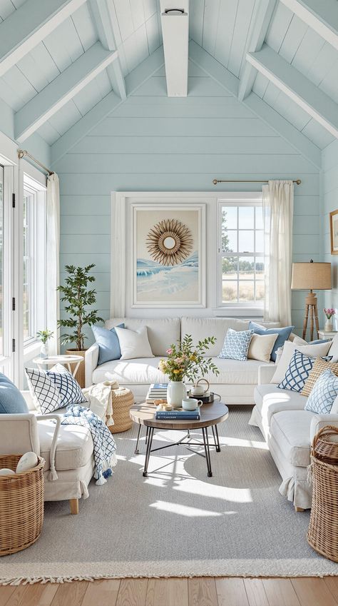 Small Cabin Interior Ideas Lake Interior Design, Tiny Lake House Interior, Bay House Decor Ideas, Coastal Cabin Interior, Seaside Interior Design, Small Beach Cottages Interior, Small Lake House Interior, Modern Small Cabin, Small Lake Cottage Interiors