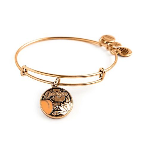 Peach Water, Souvenir Jewelry, Charm Bangles, Wire Bangles, Alex And Ani Jewelry, Bangle Bracelets With Charms, Charm Bangle, Wire Bracelet, Southern Charm