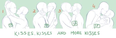 Kissing Ych, Ych Kiss, Kiss Pose Ref, Drawing Ideas Couples, New Drawing Ideas, New Drawing, Poses References, Anatomy Reference, Drawing Practice