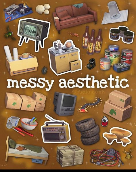 Acnh Nostalgic, Acnh Missing Poster, Acnh Mystery Island, Acnh Trash Codes, Goblincore Animal Crossing, Acnh Outfit Designs, Animal Crossing Color Palette, Katt Acnh, Acnh Aesthetic Island