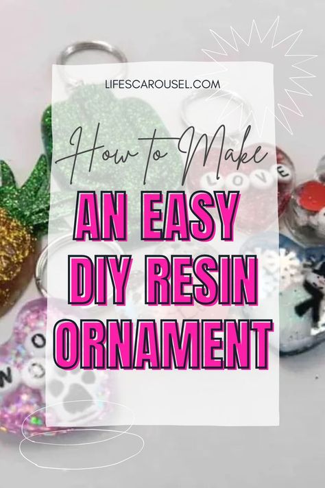 Want to get into making resin decor? Epoxy resin is an amazing tool that can open you to a whole new world of aesthetic DIY crafts! Don't know where to start? Check out the blog for more details on How to Make an Easy DIY Resin Ornament. Not only is this homemade craft also a holiday decor piece, it's also so much fun to make! It counts as DIY crafts, DIY decor, resin crafts, resin decor ideas, homemade decor, house decor, resin ornament ideas, seasonal decor, seasonal crafts, holiday decor+more Epoxy Christmas Ornaments Diy, Epoxy Ornaments Diy, Resin Christmas Ornaments Diy, Resin Ornaments Diy, Aesthetic Diy Crafts, Homemade Resin, How To Make Silicone, How To Make Resin, Resin Decor