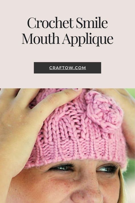 Crochet Smile Mouth Applique Crochet Smile, Handy Crafts Ideas, Happy Theme, Creative Art Projects, Useful Items, Your Crochet, Ideas Creative, Learn To Crochet, Easy Projects