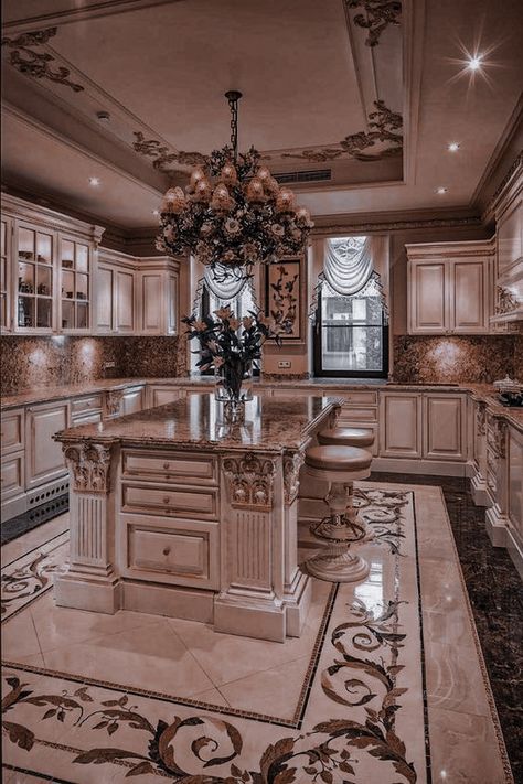 Princess Kitchen Aesthetic, Vintage Mansion Kitchen, Old Money Aesthetic Kitchen, Royal Kitchen Aesthetic, Old Mansion Kitchen, Royal Kitchen Luxury, Old Money Kitchen Aesthetic, Posh Kitchen, Old Money Kitchen