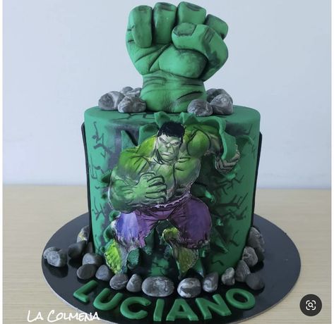 Hulk Birthday Cakes, 3d Theme, Hulk Theme, Hulk Cake, Hulk Birthday Parties, Diy Cakes, Marvel Birthday, Creamy Frosting, Hulk Birthday