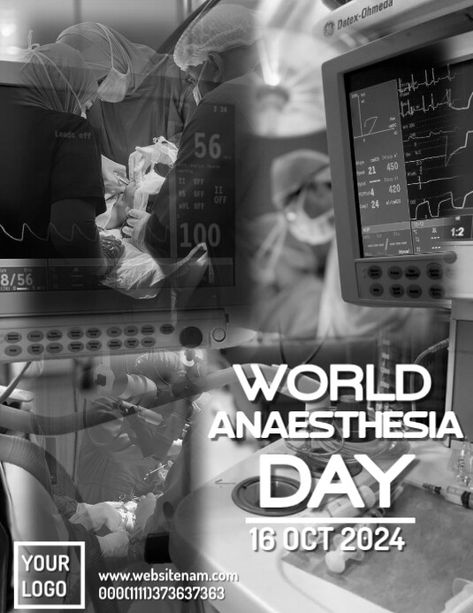 Brown  World Anaesthesia Day Flyer (us Letter) World Anaesthesia Day, Linkedin Background Image, Linkedin Background, Linkedin Banner, Kindle Book Cover, Concept Map, Campaign Posters, Blog Header, Facebook Event