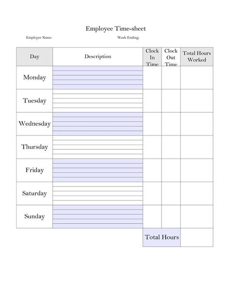 time sheet for nanny Time Sheet Printable, Password Printable, Timesheet Template, Time Sheet, Household Binder, Office Organization At Work, Card Templates Printable, Spreadsheet Template, Work Planner