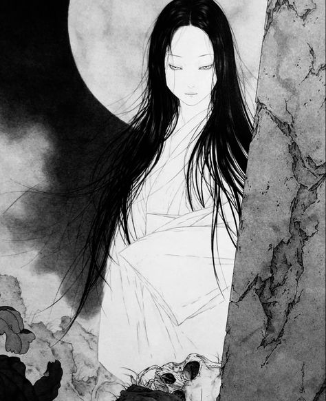 Yamamoto Takato, Takato Yamamoto, Japanese Art Modern, Dead Of Night, Ancient Japanese Art, Japanese Mythology, Japanese Horror, Geisha Art, Japanese Folklore