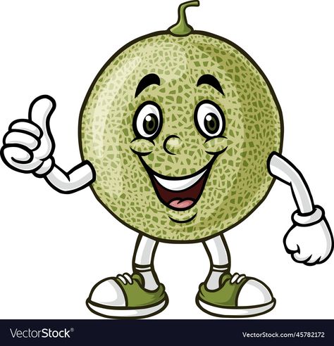 Melon Cartoon, Fruit Crafts, Plate Decoration, Transparent Png, Cartoon Styles, Melon, Thumbs Up, High Res, Png Images