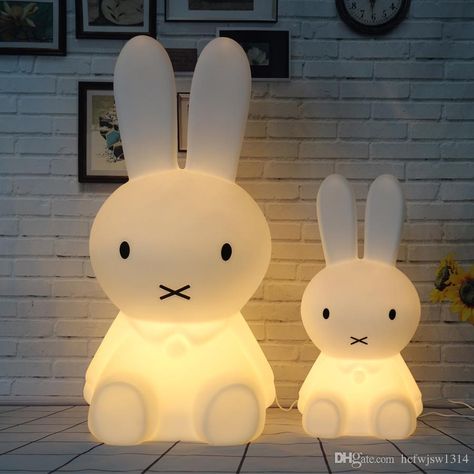 2019 Rabbit Night Light Led Lamp Dimmable For Baby Children Kids Gift Animal Cartoon Decorative Bedside Bedroom Living Room 50CM/80CM From Hcfwjsw1314, $65.33 | DHgate.Com Miffy Lamp, Charging Table, Bunny Lamp, Lamp Cute, Rabbit Lamp, Lamp For Kids, Nordic Bedroom, Lamp Large, Baby Night Light