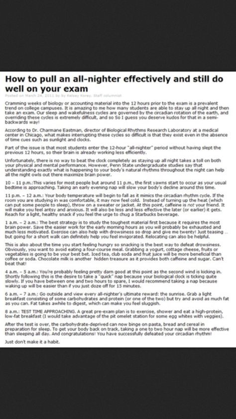 All Nighters Studying, All Nighter Tips Study, What To Do When Pulling An All Nighter Alone, Productive All Nighter, How To Cram Effectively, All Nighter Study Tips, How To Cram For An Exam The Night Before, Pulling An All Nighter To Study, Pulling All Nighters