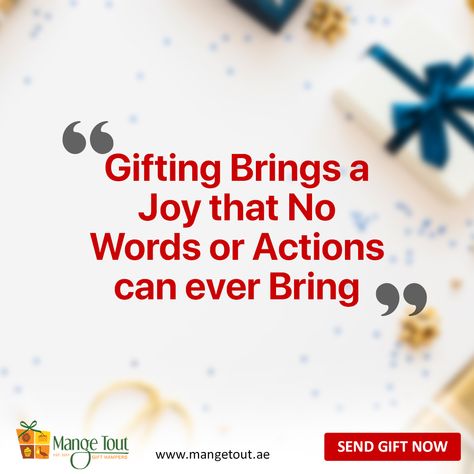 Both receiving and giving gifts make you feel happy, and now it has been scientifically proven. So start gifting and getting happiness in return! #Quote #Quotes #gifts #gift #gifting #hampers #giftideas #dubaigifts #dubaigiftstore #uaegifts #samedaydelivery #mangetout #mangetoutdubai #dubai #dubailifestyle #uae #uaeshopping Missing Friends Quotes, Gifting Hampers, Missing Friends, Dubai Lifestyle, Giving Gifts, E Day, Feel Happy, Content Ideas, Send Gift