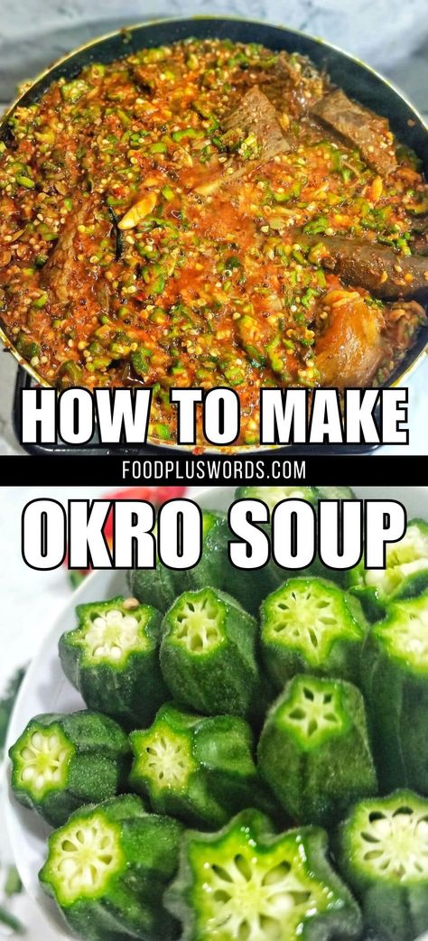 African Okra Stew Nigerian Food, Okra Stew African, Fufu And Egusi Soup, How To Make Okra, Nigerian Soup, Egusi Soup Recipes, Okro Soup, Cultural Dishes, Okra Soup Recipe