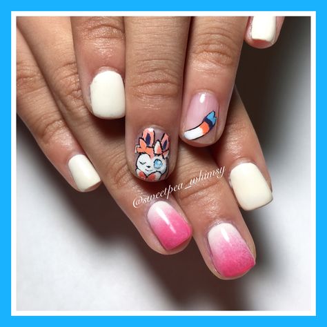 Eevee Nails, Short Nails Gel, Kids Nail Designs, Inspired Nails, Doll Makeup, Nails For Kids, Get Nails, Short Nail Designs, Nails Gel